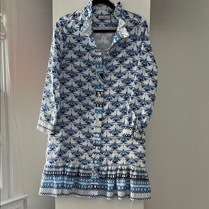 CK Bradley Blue and White Patterned Dress Sail to Sable Collection